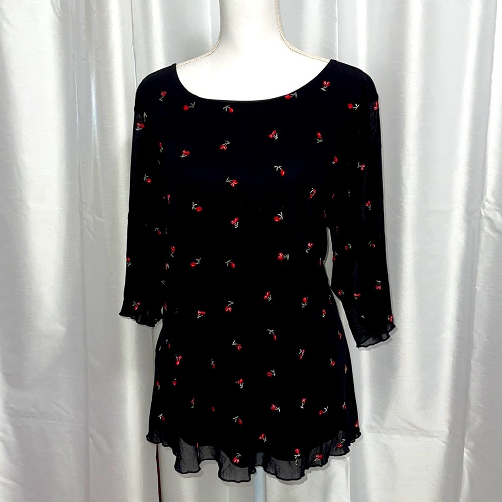 Curvy Lily Embroidered Blouse - Size  3X